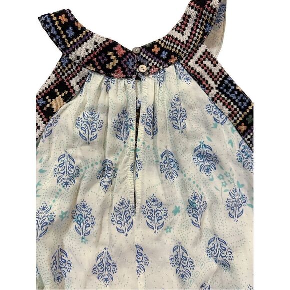 Umgee USA Swing Tank Tunic Brocade Neck And Straps Women's small - Picture 2 of 10
